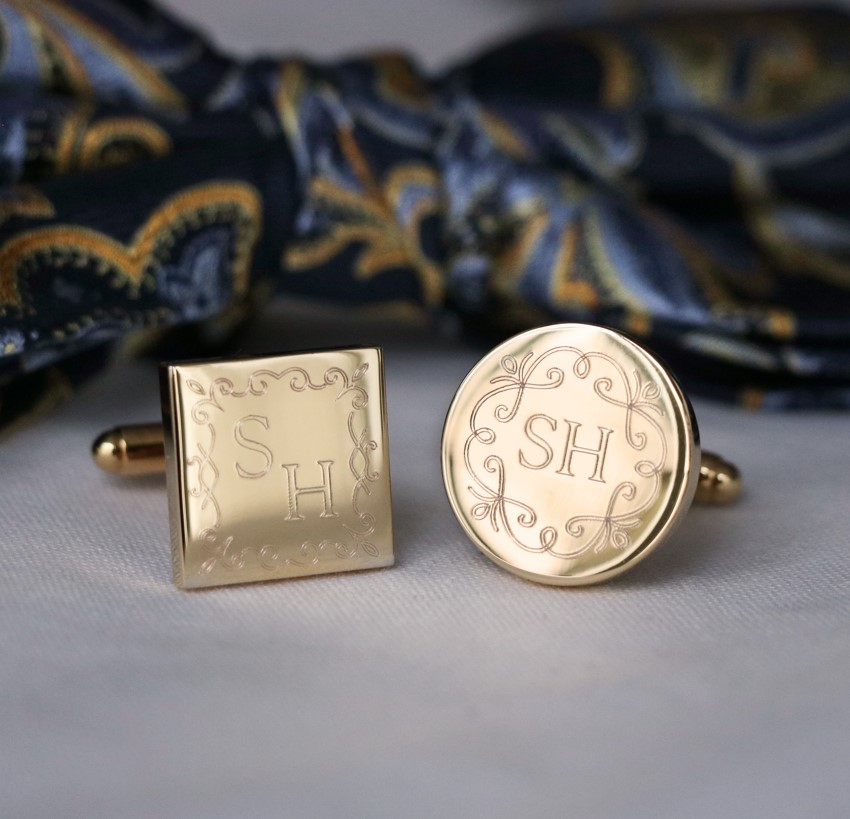 Cufflinks with initials